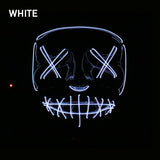 104 Rubles Halloween LED Terrified Mask Macka Flashing LED Neon light Mask For Wedding Masquerade Birthday Party Decoration