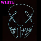 104 Rubles Halloween LED Terrified Mask Macka Flashing LED Neon light Mask For Wedding Masquerade Birthday Party Decoration