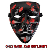 104 Rubles Halloween LED Terrified Mask Macka Flashing LED Neon light Mask For Wedding Masquerade Birthday Party Decoration