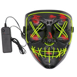 104 Rubles Halloween LED Terrified Mask Macka Flashing LED Neon light Mask For Wedding Masquerade Birthday Party Decoration