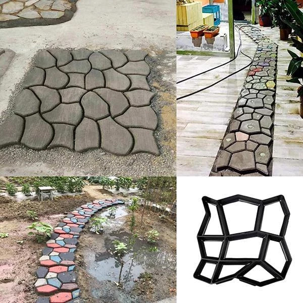 DIY BETONIA® moule à pavé réutilisable de 9 alvéoles qui vous permet de créer votre propre chemin ou terrasse!