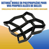 DIY BETONIA® moule à pavé réutilisable de 9 alvéoles qui vous permet de créer votre propre chemin ou terrasse!